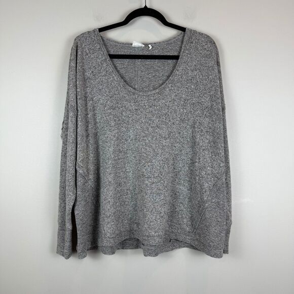 Urban Outfitters Out From Under Top Womens Small Gray Scoop Neck Minimalist Cozy - Picture 1 of 8